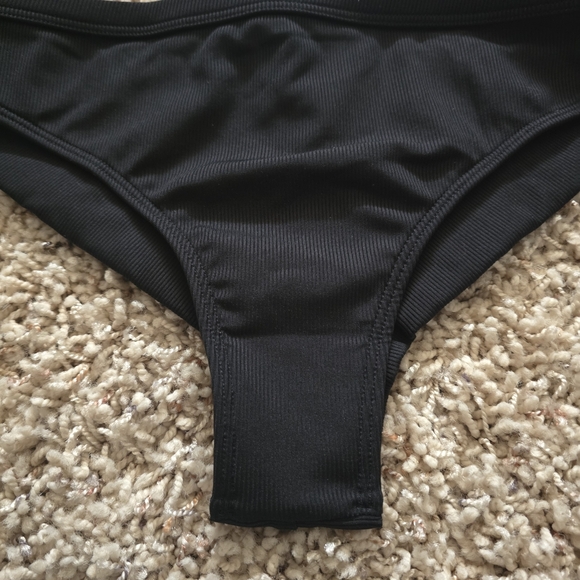 NWT Women's Roxy Pro The Snap Turn Cheeky Bikini Swim Bottom Black - S - Picture 4 of 7